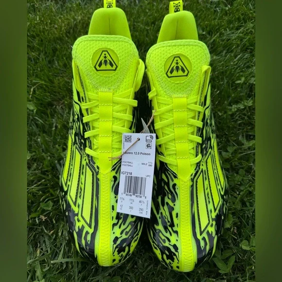 Mens Adidas Adizero low 12 Poison football cleats